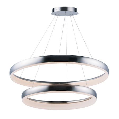 Innertube 2-Light 31.5 Wide Satin Nickel Pendant Light